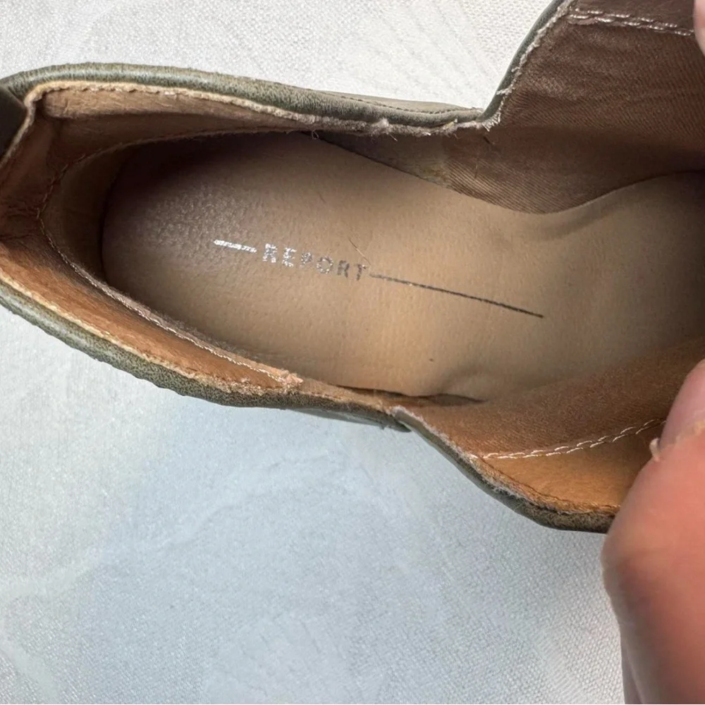 Report Green/Brown‎ Wedge Booties